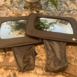 Set of two rear car mirror for checking on back seat